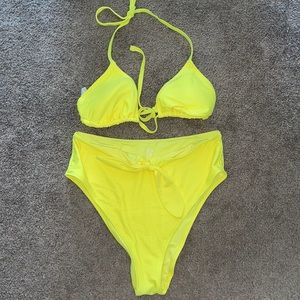 Aerie high waist neon bikini